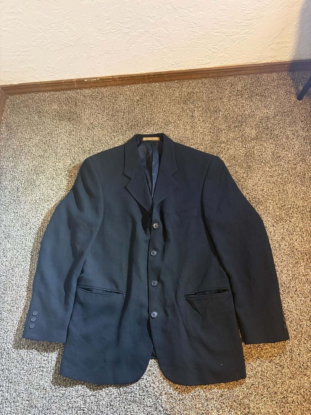 J. Riggings 1969 Men's Black 100% Wool 4-Button Blazer Sport Coat
